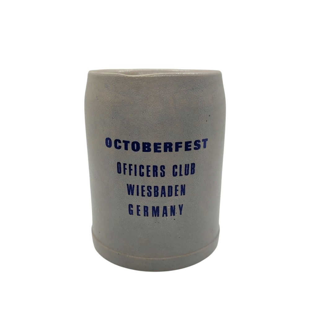 Vintage Oktoberfest Officers Club Wiesbaden Germany 0.5L Stoneware Beer Stein